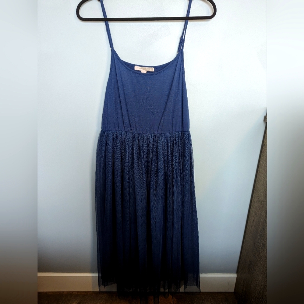 Tulle Spaghetti Strap Tank Dress